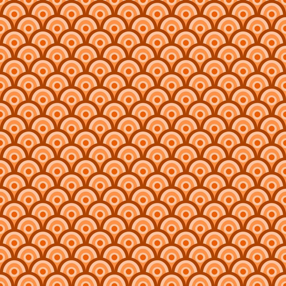 eenvoudige geometrische naadloze patroonachtergrond in Japanse stijl met oranje kleurtoon. vector