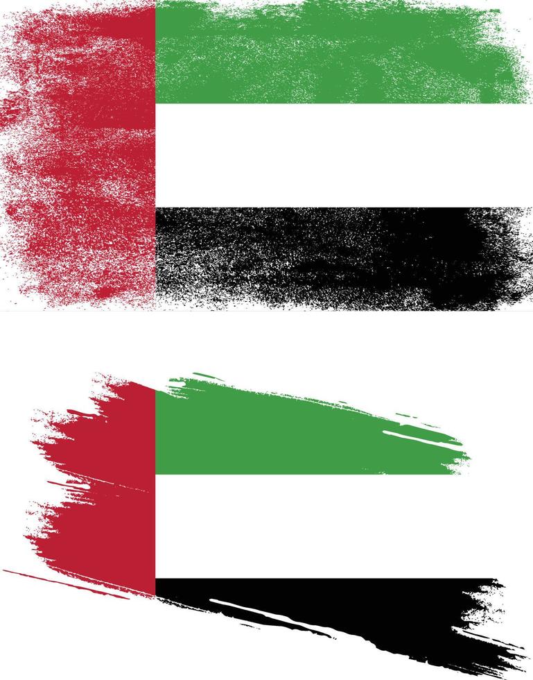 vlag van de verenigde arabische emiraten in grunge-stijl vector
