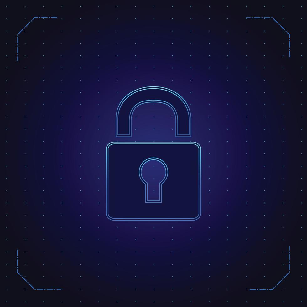cyberbeveiligingstechnologieconcept, schild met sleutelgatpictogram, persoonlijke gegevens, vector