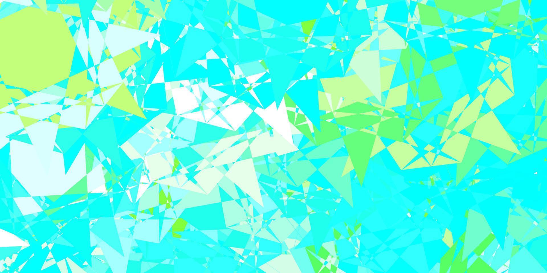 lichtblauwe, groene vectorlay-out met driehoeksvormen. vector