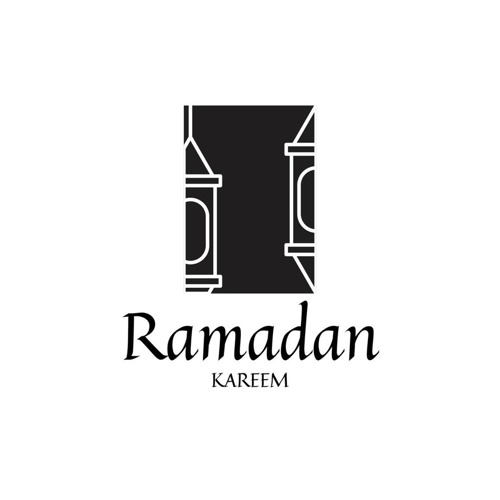 lantaarn logo sjabloon in minimalistisch. ramadan logo sjabloon inspiratie. vector illustratie