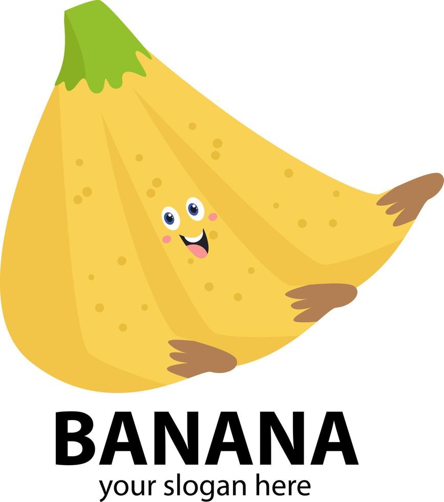 abstracte bananenkam logo sjabloon vector