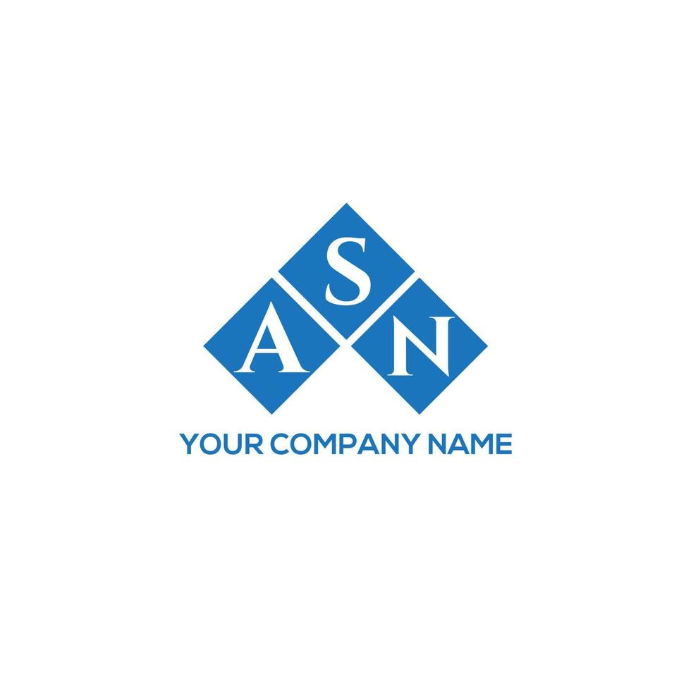 asn creatieve initialen brief logo concept. asn brief design.asn brief logo ontwerp op witte achtergrond. asn creatieve initialen brief logo concept. asn brief ontwerp. vector