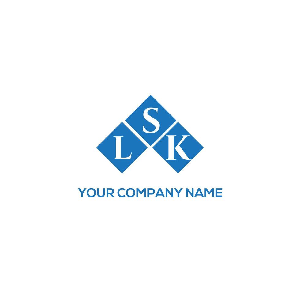 LSK brief logo ontwerp op witte achtergrond. lsk creatieve initialen brief logo concept. lsk brief ontwerp. vector