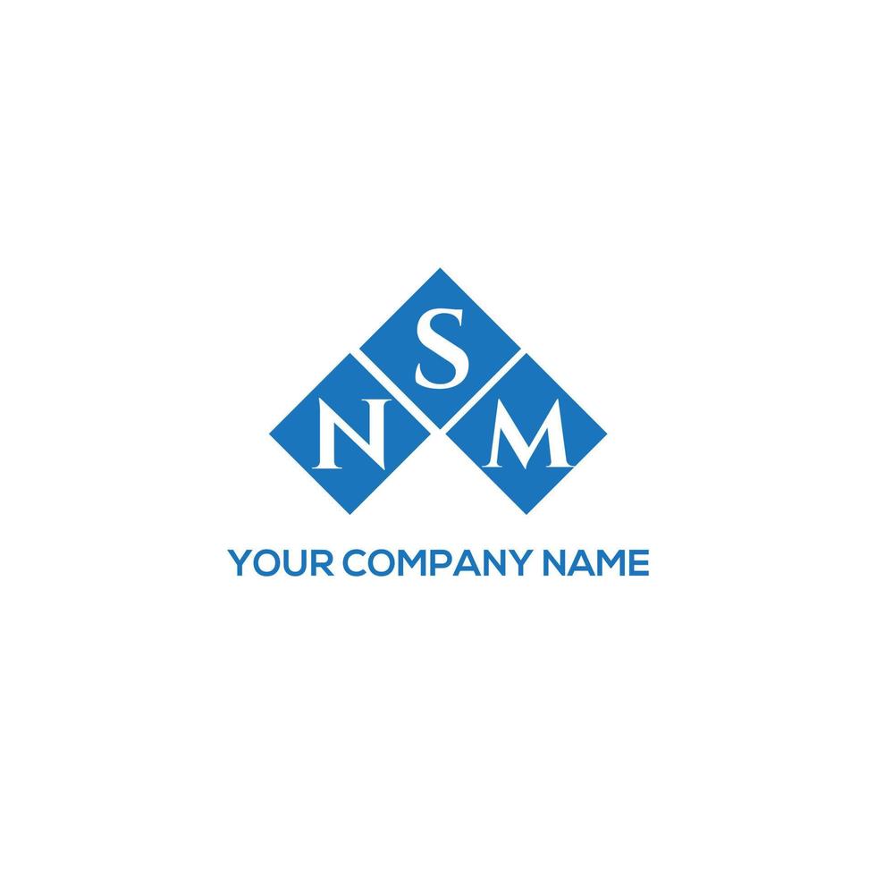 NSM brief logo ontwerp op witte achtergrond. nsm creatieve initialen brief logo concept. nsm brief ontwerp. vector