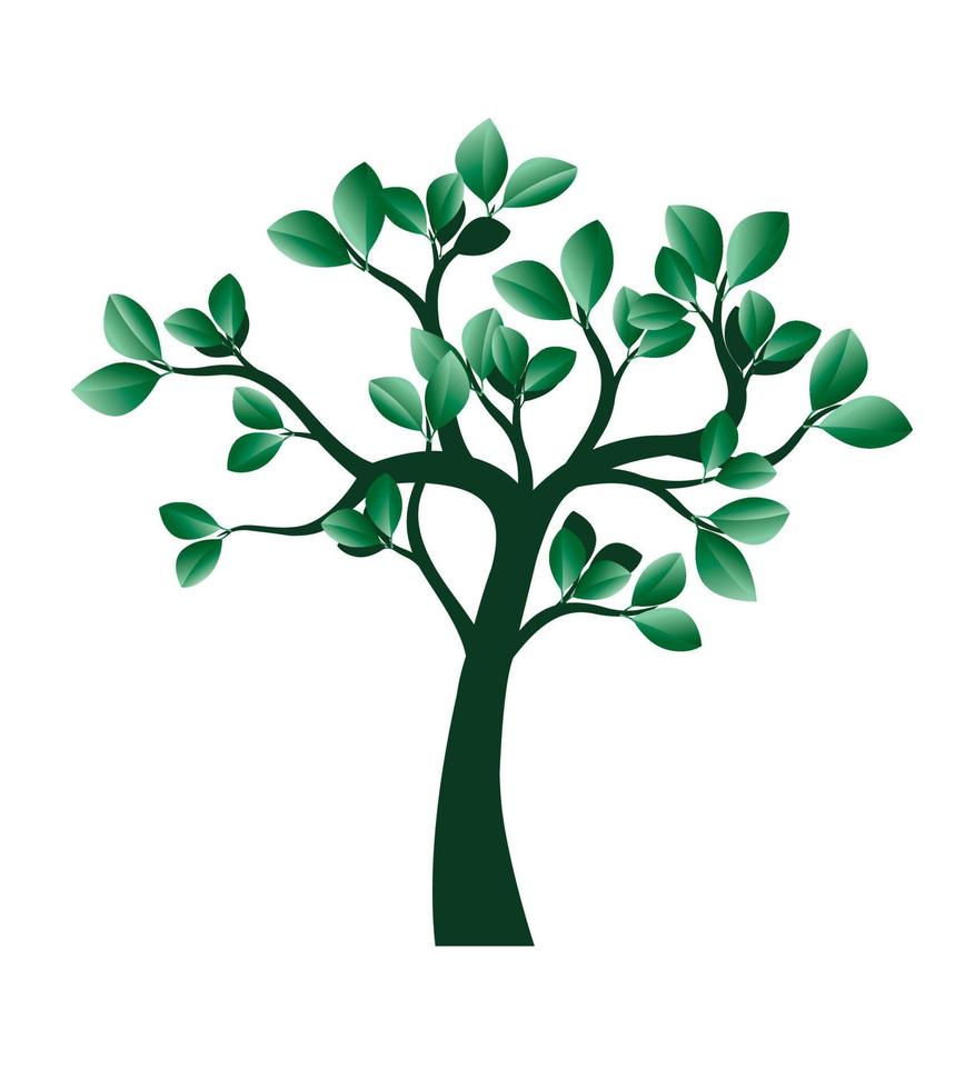 groene lente boom. vectorillustratie. vector