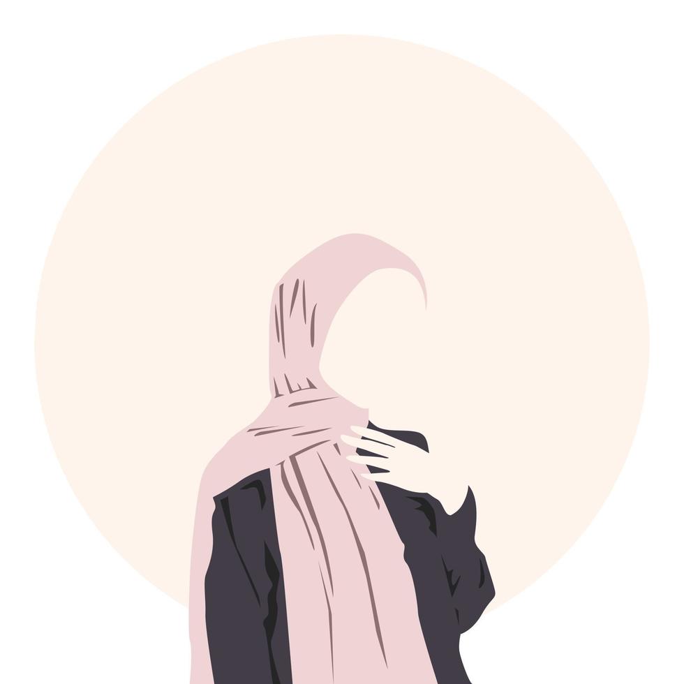 mooie moslimvrouw die hijab draagt. vector