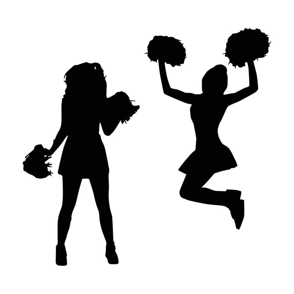 cheerleader silhouet kunst vector