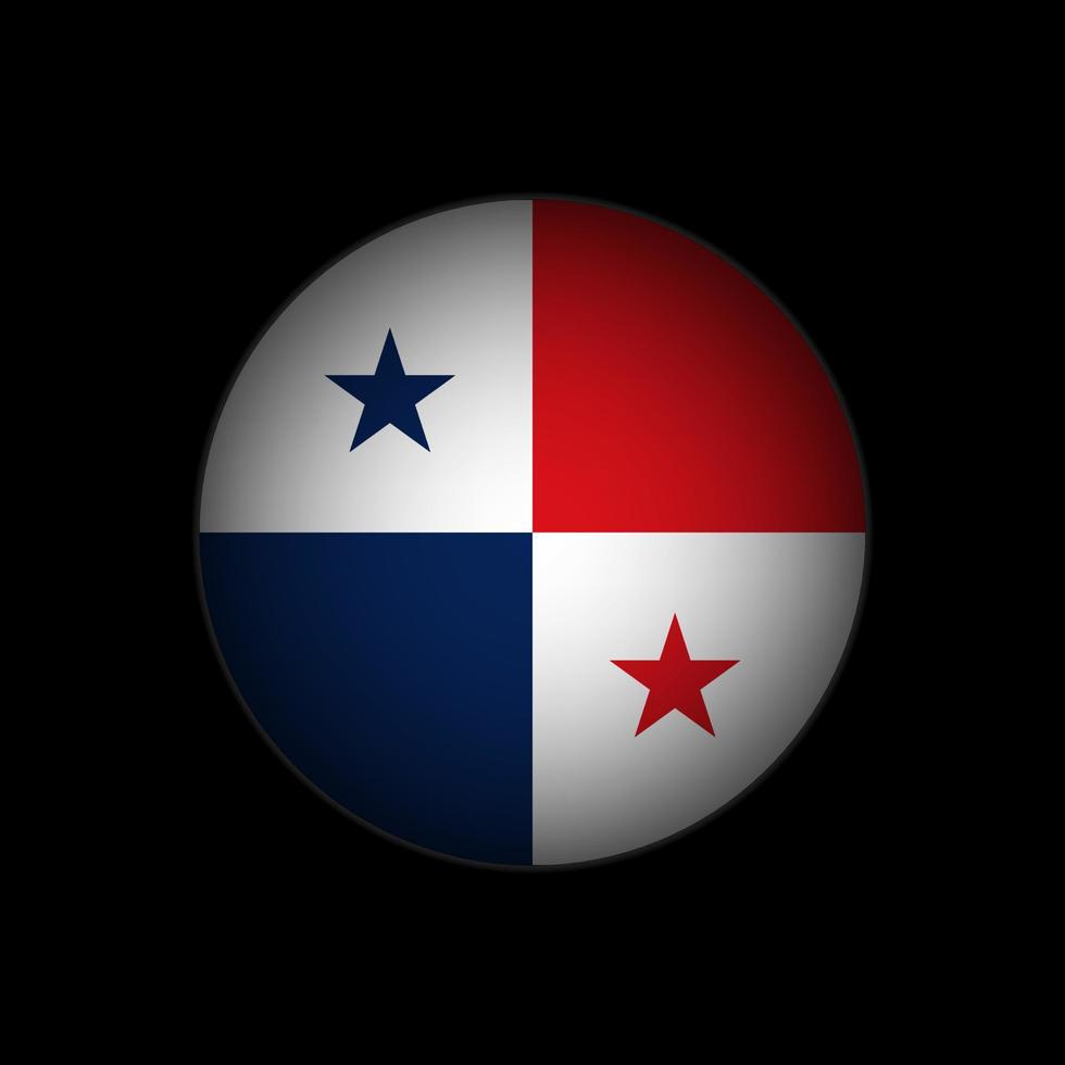 land panamá. Panama vlag. vectorillustratie. vector