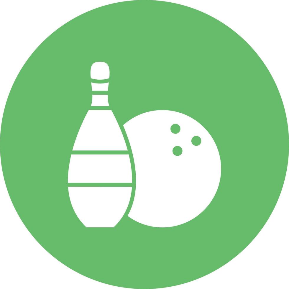 bowling glyph cirkel achtergrond icoon vector