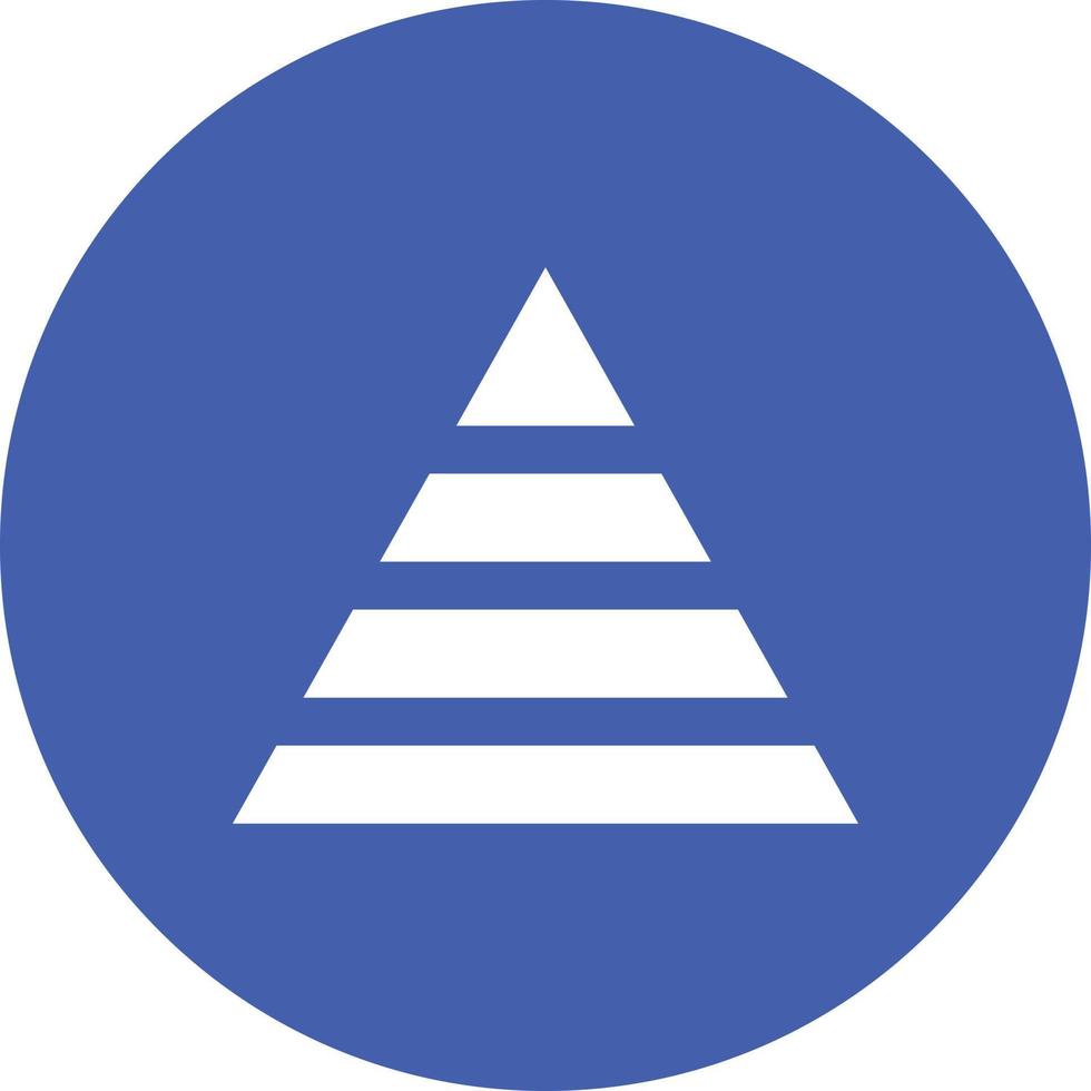 piramide glyph cirkel achtergrond icoon vector