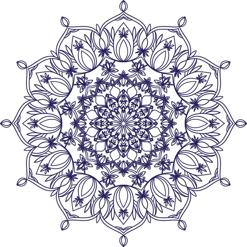 vector mandala 6 voor kleurboek. decoratieve ronde sieraad. anti-stress therapie patroon. yoga-logo, achtergrond voor meditatie poster. ongebruikelijke bloemvorm. oosterse vector