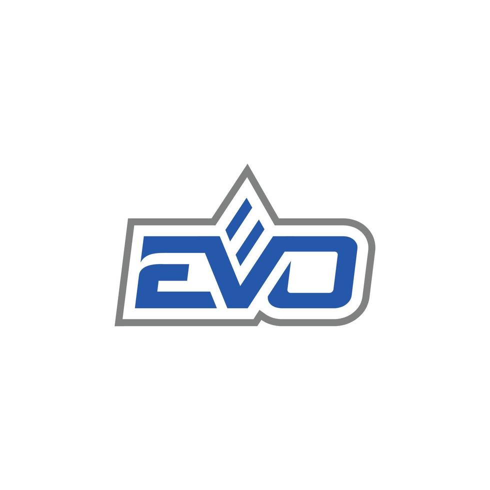 evo typografie logo vector