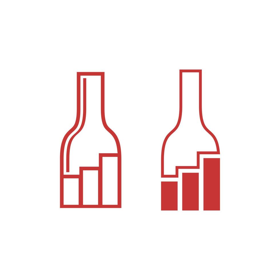 boekhoudkundige en financiële logo concept fles vector