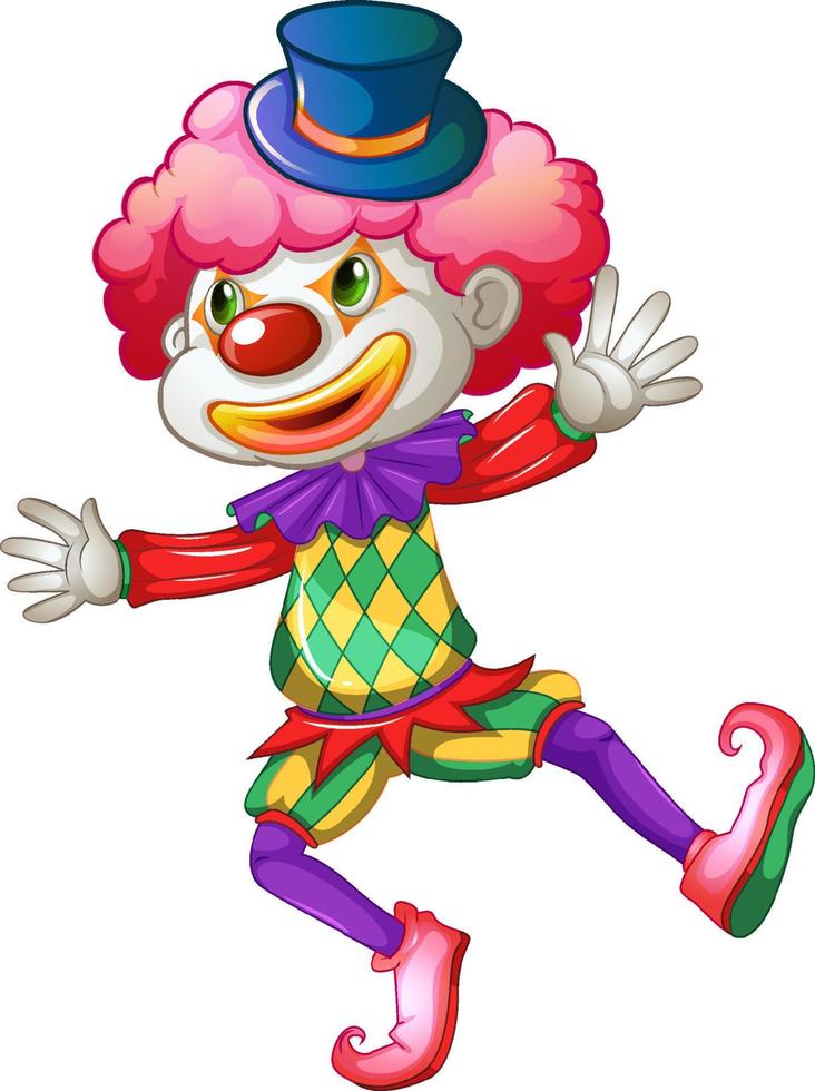 kleurrijke clown stripfiguur vector