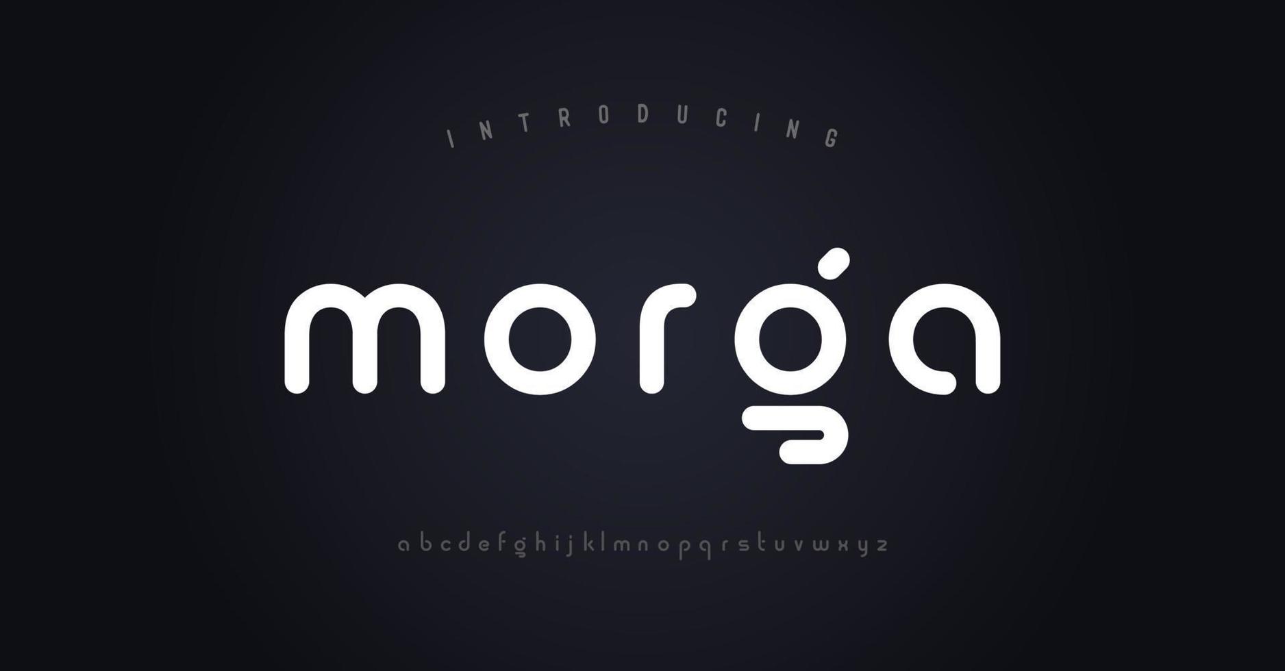 minimale moderne alfabetlettertypen. typografie minimalistische stedelijke digitale mode toekomst creatief logo lettertype. vector illustratie