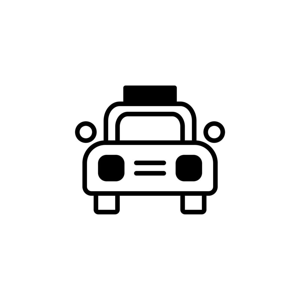cabine, taxi, reizen, vervoer ononderbroken lijn pictogram vector illustratie logo sjabloon. geschikt voor vele doeleinden.