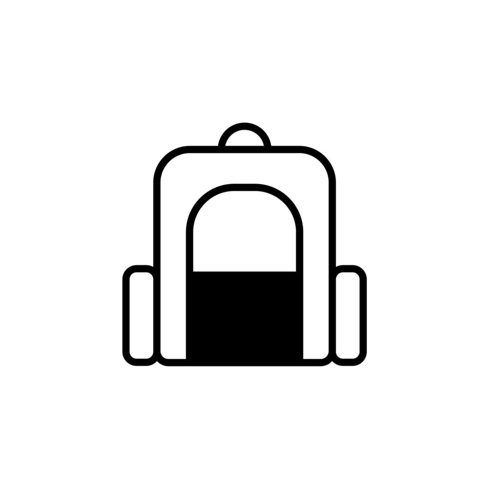 rugzak, school, rugzak, knapzak ononderbroken lijn pictogram vector illustratie logo sjabloon. geschikt voor vele doeleinden.