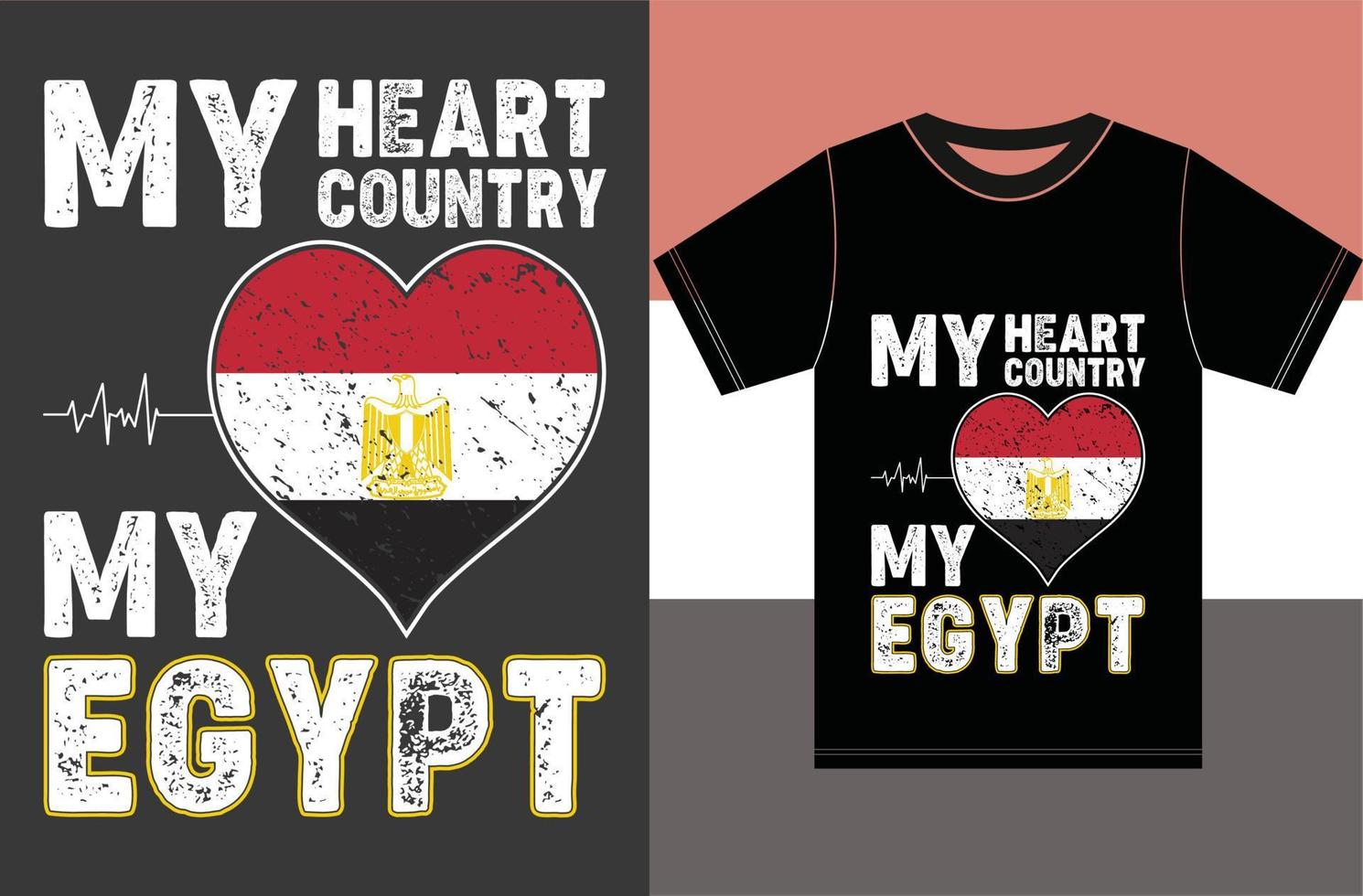 mijn hart, mijn land, mijn Egypte. vector
