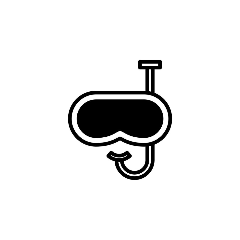 duikbril, snorkel, badmode, snorkelen ononderbroken lijn pictogram vector illustratie logo sjabloon. geschikt voor vele doeleinden.