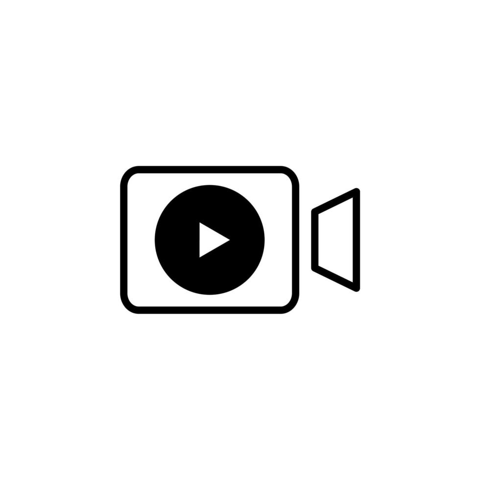 video, spelen, film, speler, film ononderbroken lijn pictogram vector illustratie logo sjabloon. geschikt voor vele doeleinden.