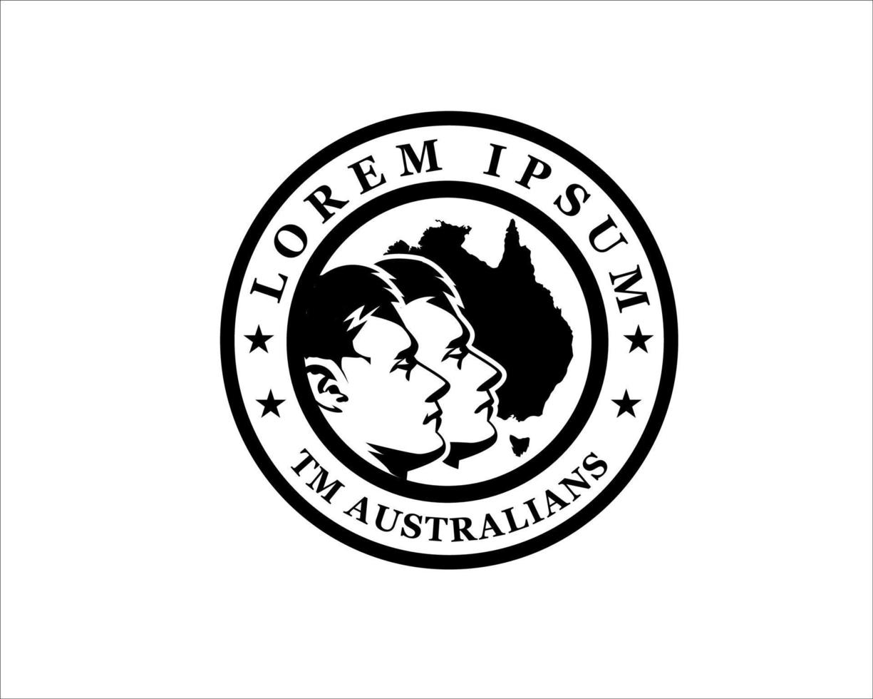 Australische mensen logo-ontwerpen vector