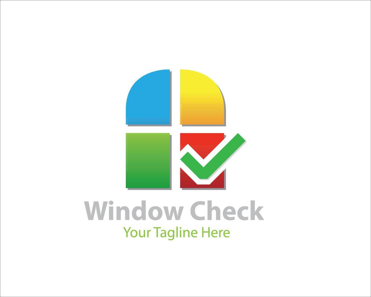 windows check logo-ontwerpen vector