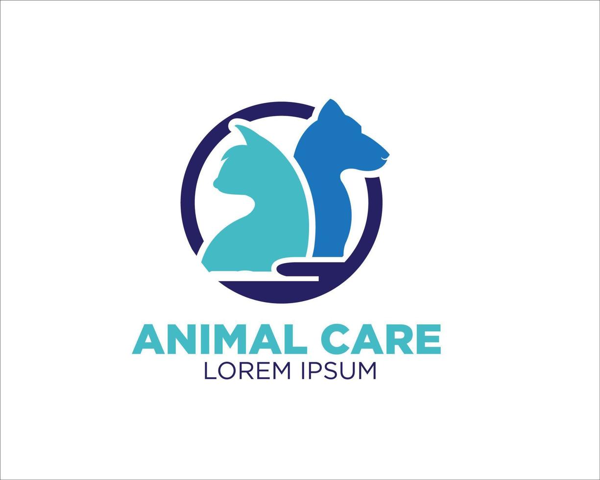 dierenverzorging logo ontwerpen pictogram en symbool minimalistische vector