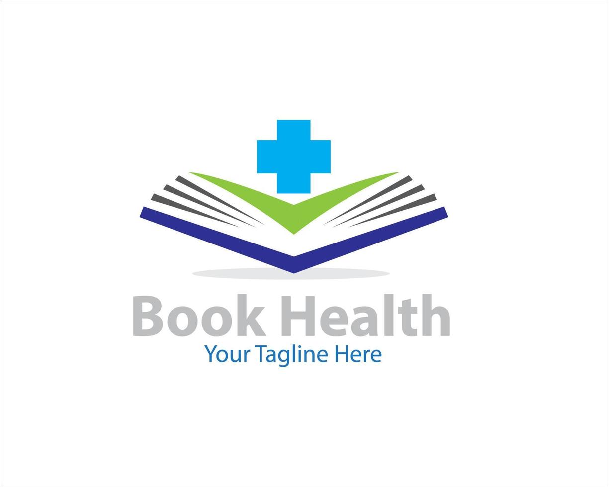 logo-ontwerpen voor kruisboekgezondheid vector