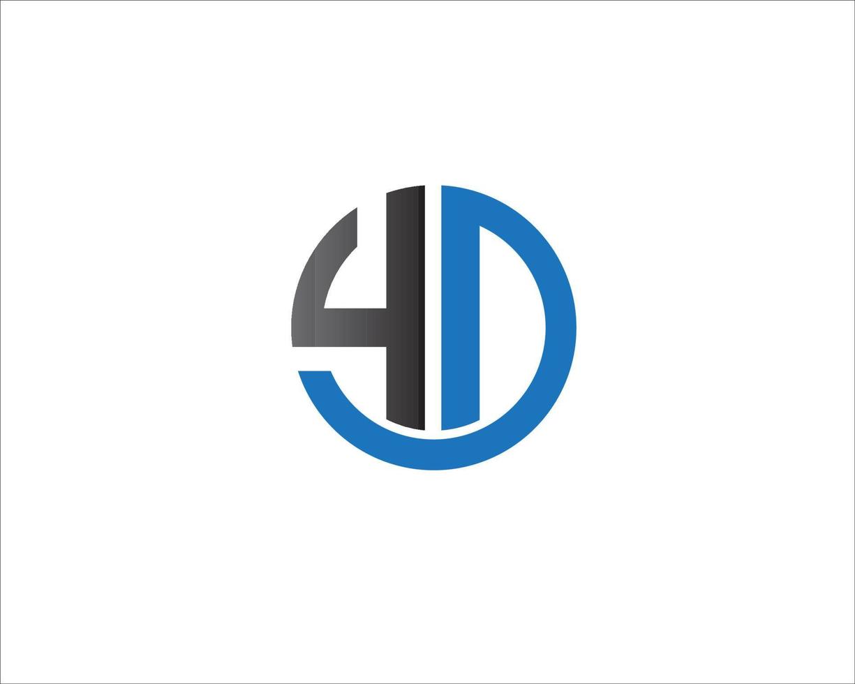 4 d logo ontwerpen vector eenvoudig modern minimalistisch tot pictogram en symbool