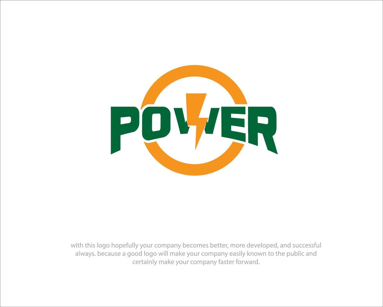 power-logo ontwerpt eenvoudige moderne platte vector