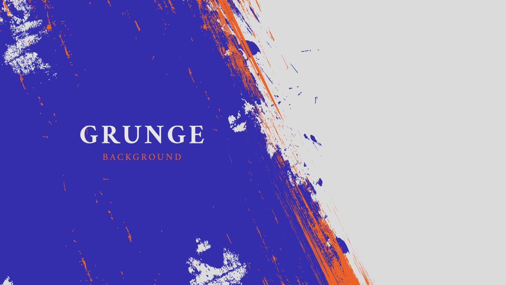 minimale blauwe oranje grunge kras op witte achtergrond vector