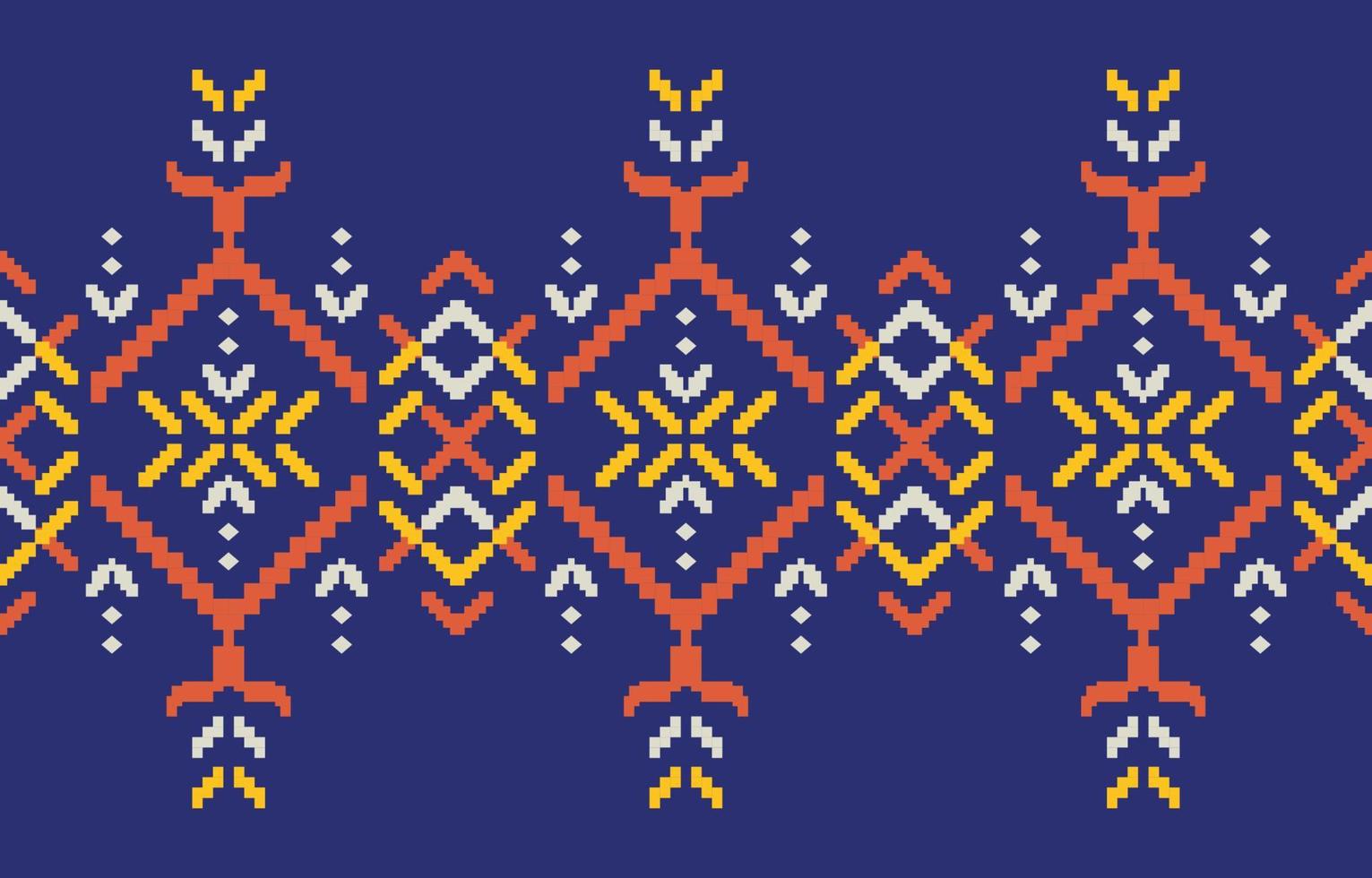 mooie etnische geometrische textiel grens ornament. handgemaakte borduurstijl Azië, Oezbeekse, Marokkaanse navajo, Indiase, Azteekse, Peruaanse, Turkije patronen. een motief vintage rand is naadloos voor mode. vector