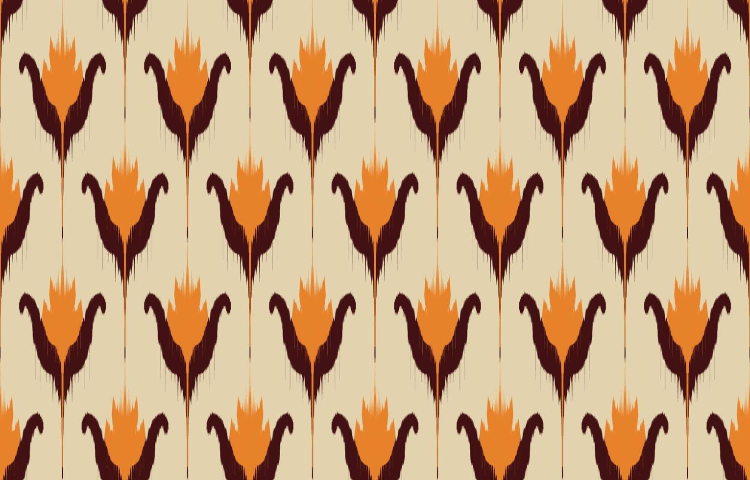 mooie gele motief etnische ikat bloemen. naadloos ikat-patroon in tribal, volksborduurwerk in italiaanse, indische, turkije-stijl. Peruaanse geometrische kunst ornament print. gestructureerd ontwerp voor tapijt, stof. vector