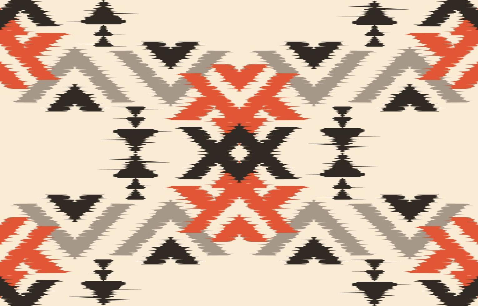 etnische abstracte ikat kunst. naadloos patroon in tribal, volksborduurwerk en Mexicaanse stijl. Azteekse geometrische kunst ornament print.design voor tapijt, behang, kleding, inwikkeling, stof, hoes, textiel vector