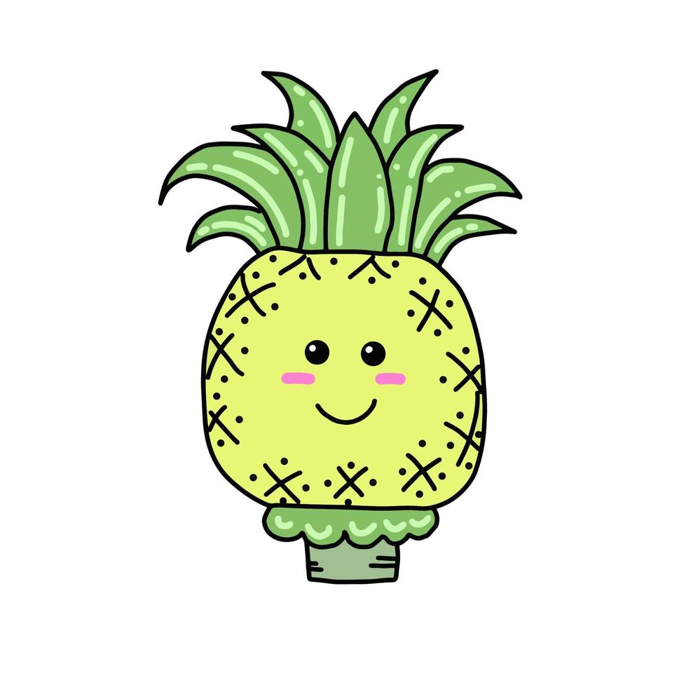 vector ananas schattig karakter