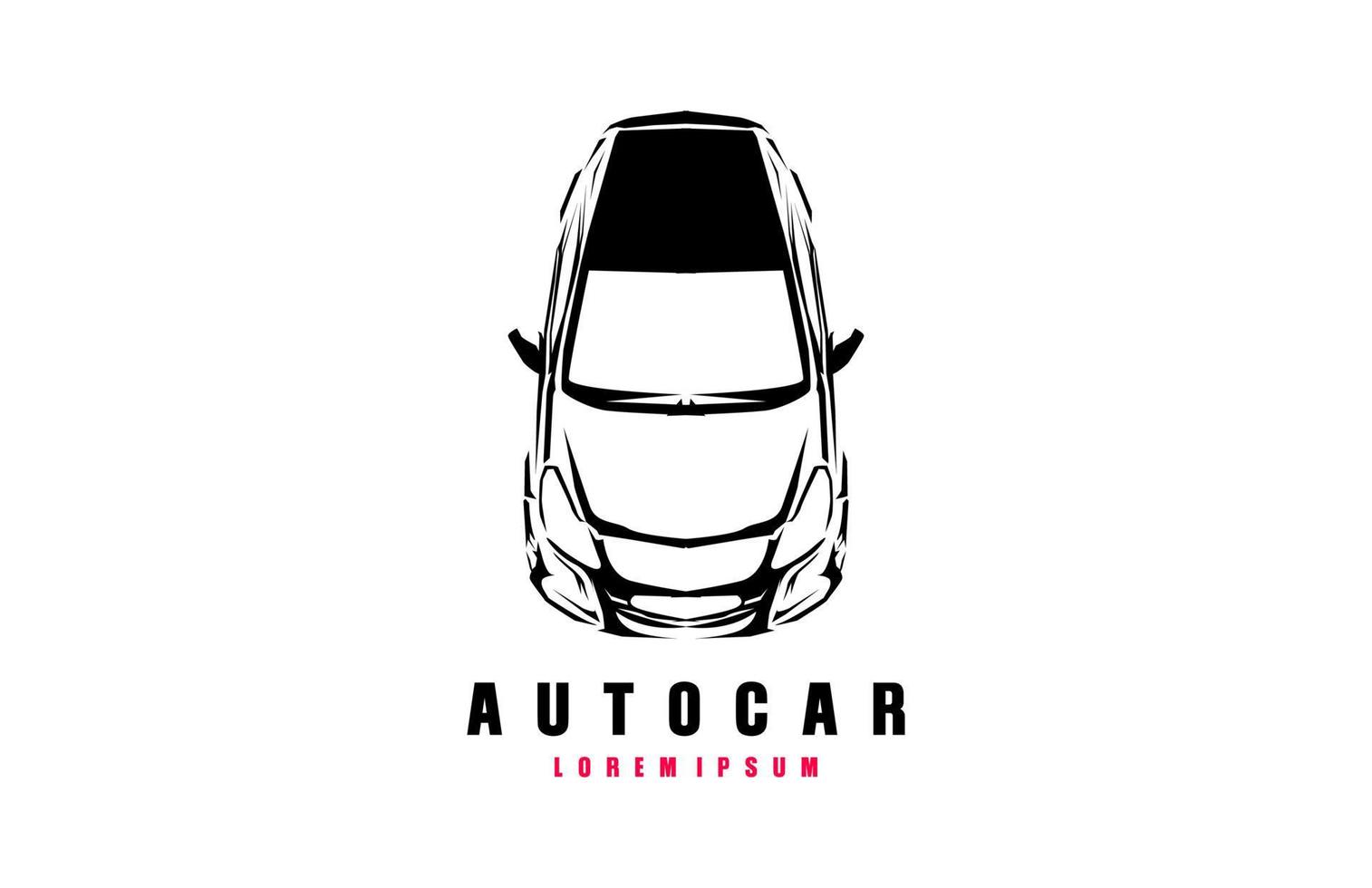 minimalisme silhouet vector illustratieve sedan auto