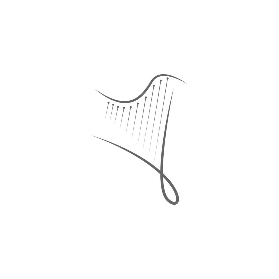 harp muziekinstrument pictogram illustratie vector
