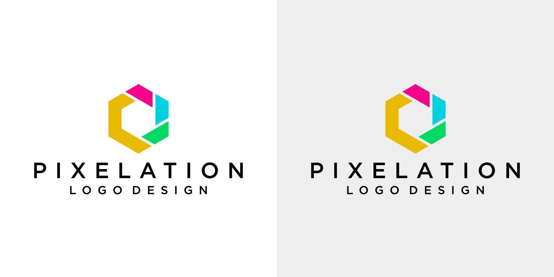 fotografie logo-ontwerp met grijswitte kleur. vector
