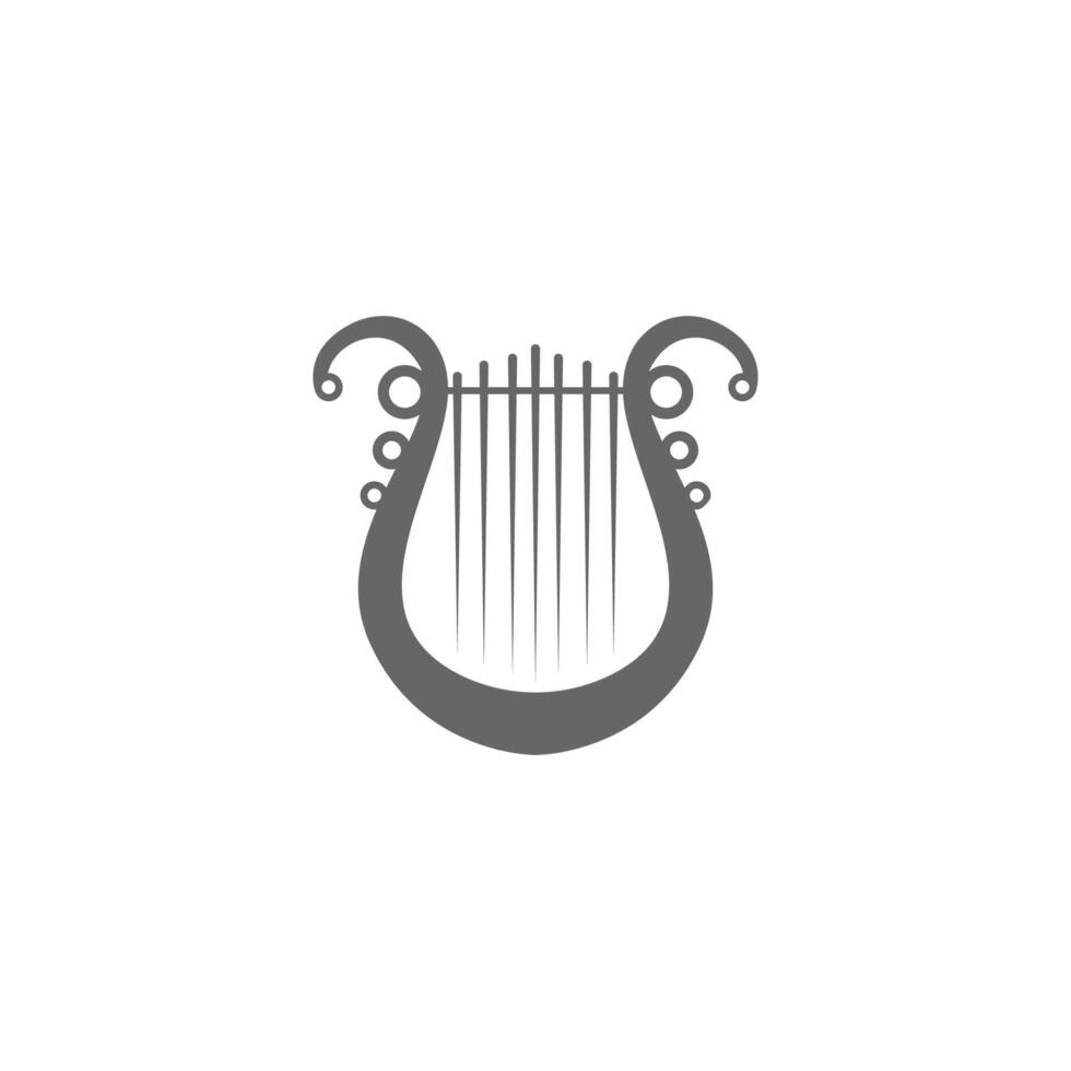 harp muziekinstrument pictogram illustratie vector