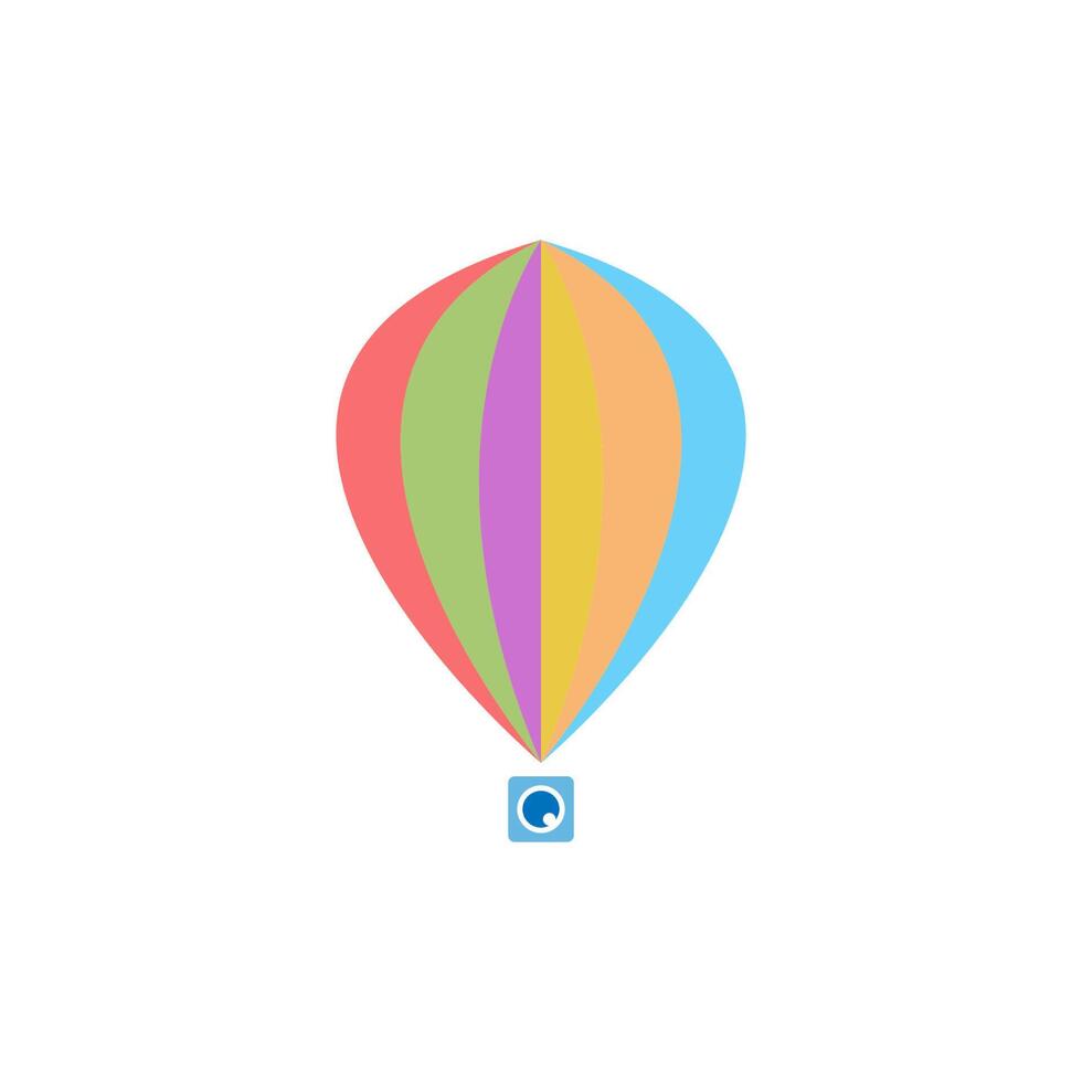 luchtballon pictogram logo ontwerp illustratie vector