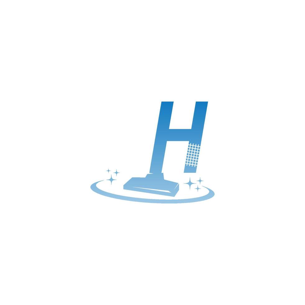 schoonmaakservice logo afbeelding met letter h pictogrammalplaatje vector