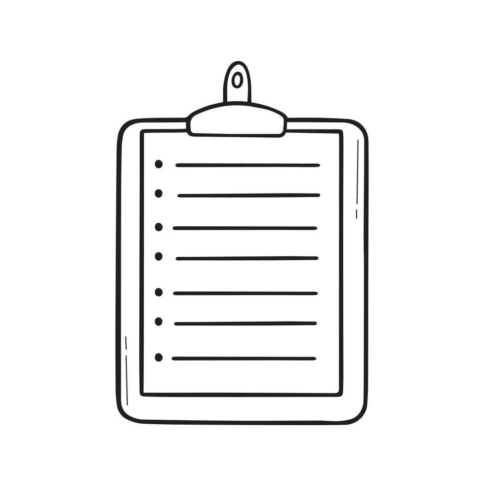 handgetekende notitieblok voor het plannen van doodle. planner in schetsstijl. vectorillustratie geïsoleerd op een witte achtergrond. vector