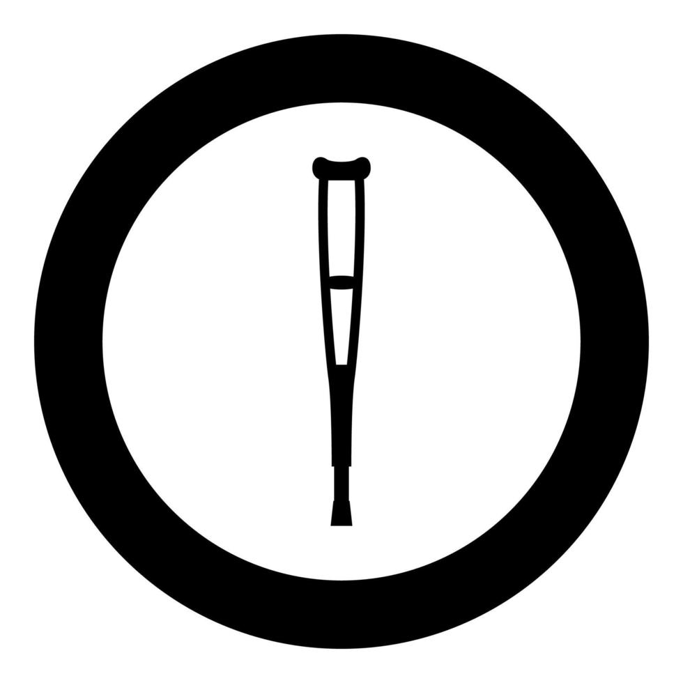 kruk pictogram in cirkel ronde zwarte kleur vector illustratie afbeelding solide overzichtsstijl