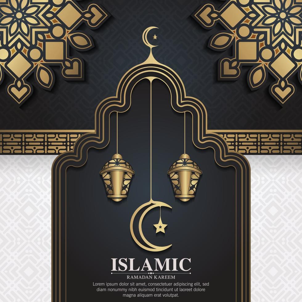 luxe ramadan kareem achtergrond vector