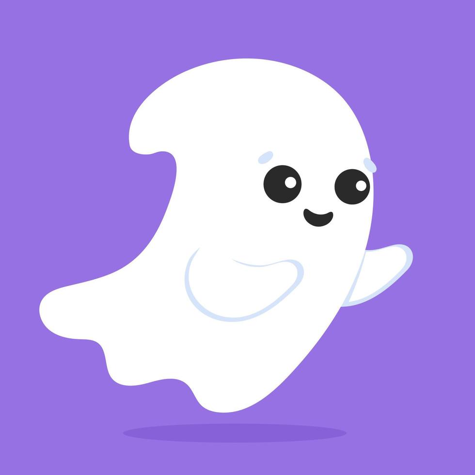 schattig spook. stripfiguur. kleurrijke vectorillustratie. geïsoleerd op kleur achtergrond. ontwerpelement. sjabloon voor uw ontwerp, boeken, stickers, kaarten. vector