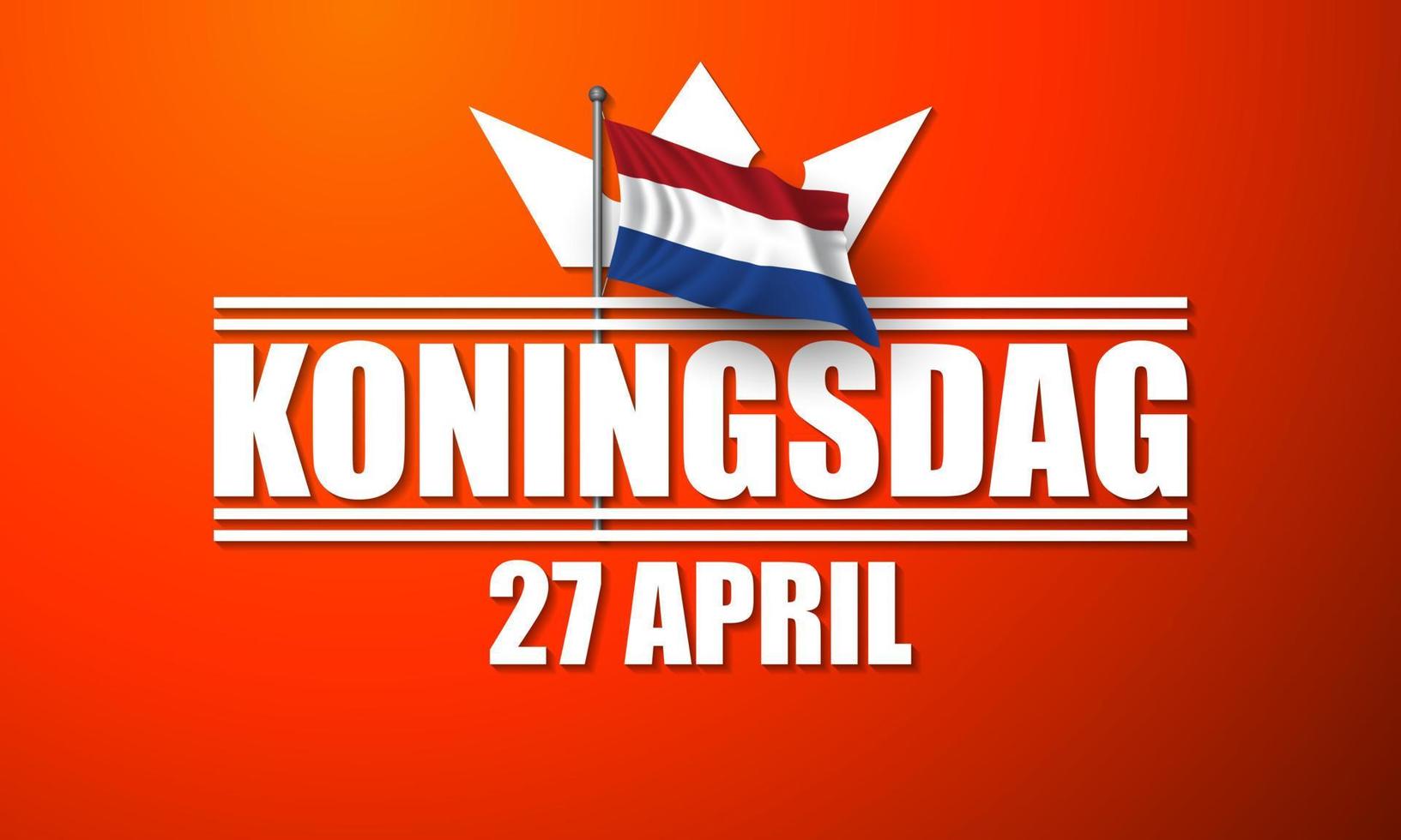 koningsdag achtergrondontwerp. vectorillustratie. vector