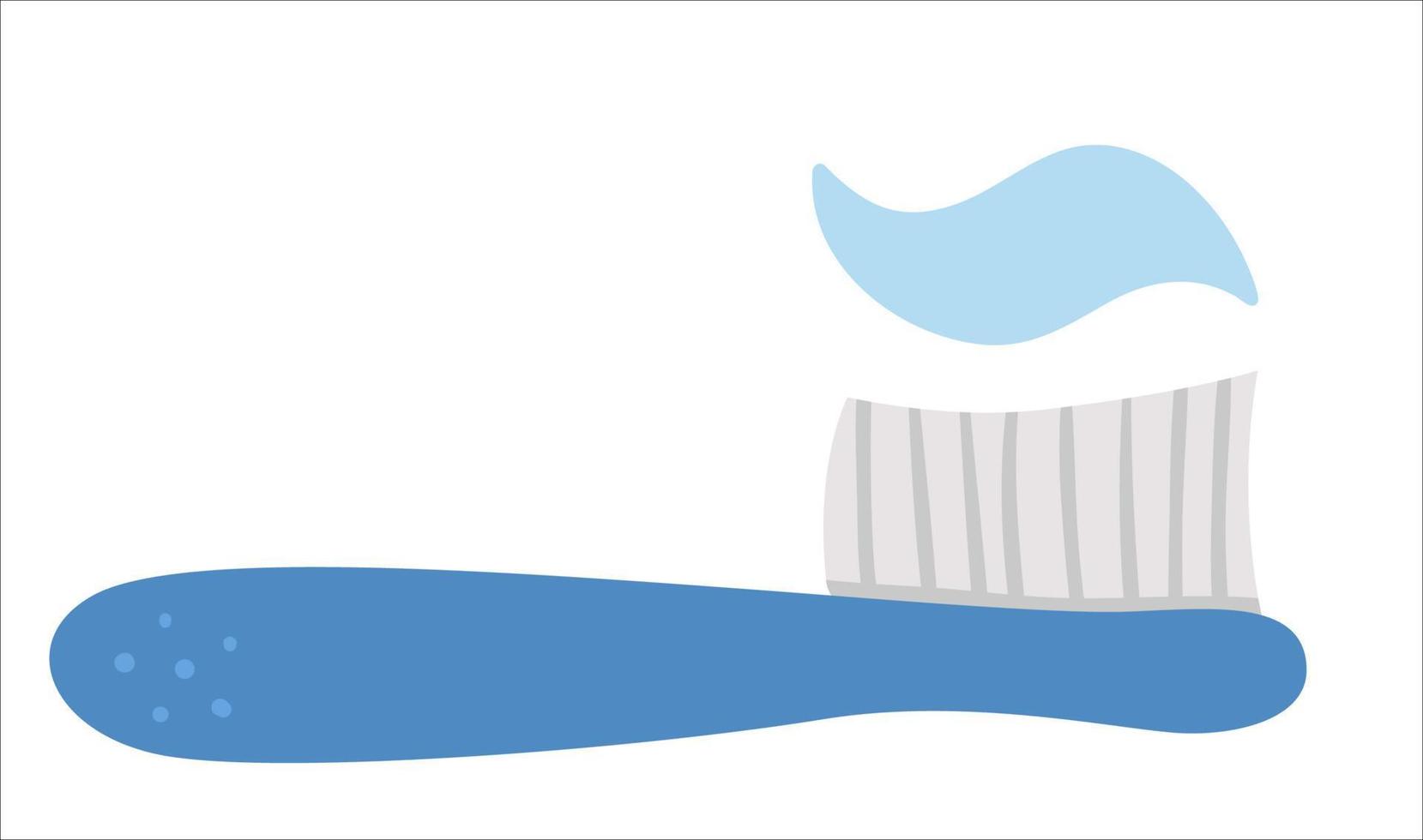tandenborstel pictogram geïsoleerd op een witte achtergrond. vector tand zorg hulpmiddel. element voor het reinigen van tanden. tandheelkunde apparatuur illustratie. blauwe tandenborstel met tandpasta