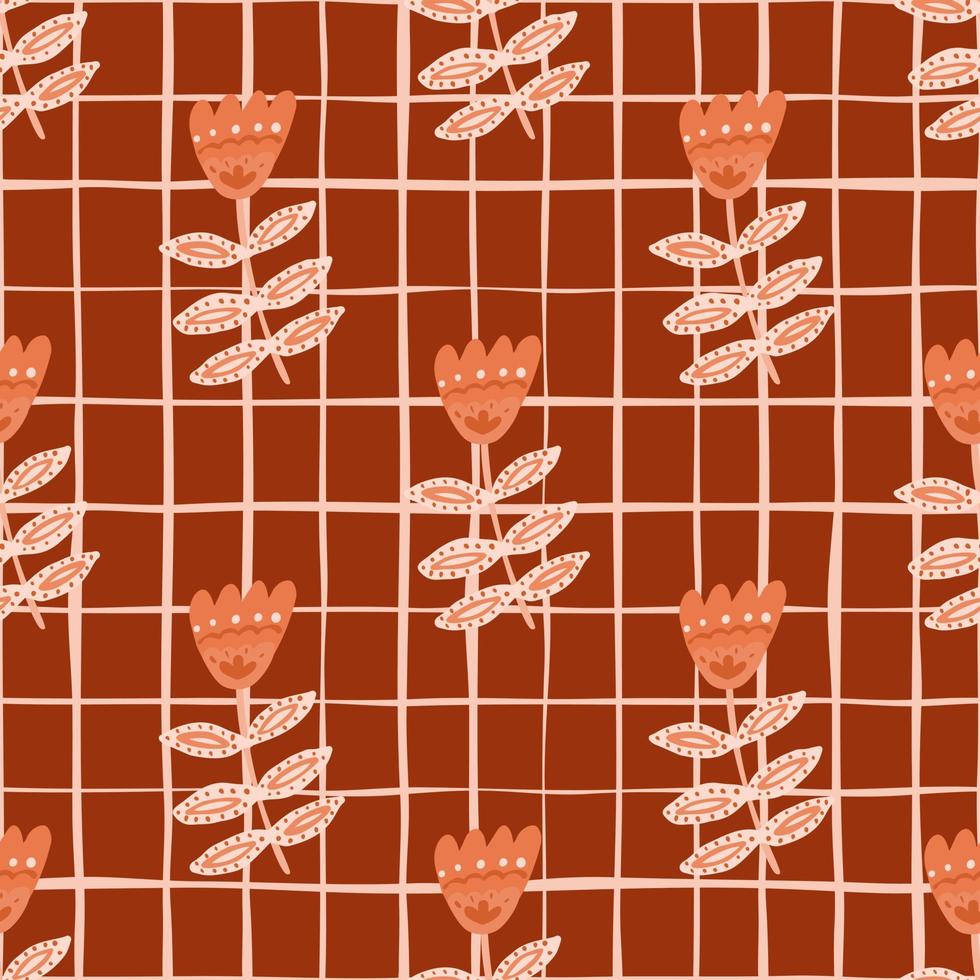 volkskunst naadloze bloemmotief. kleine bloem behang. leuke ditsy print. vector