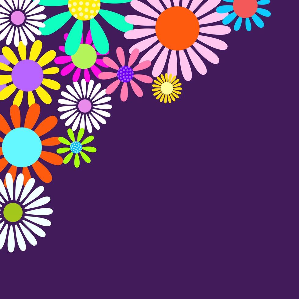 bloemen hoekrand decoratie vector